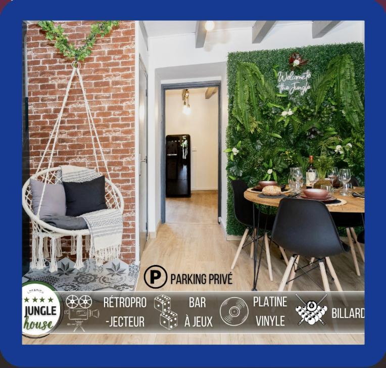 Maison "Jungle House" 90 M2 Billard, Retroprojecteur, Bar A Jeux , Vinyle, Wifi Fibre, Ideal Pro & Famille A Монбрізон Екстер'єр фото