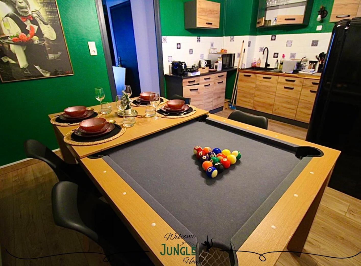 Maison "Jungle House" 90 M2 Billard, Retroprojecteur, Bar A Jeux , Vinyle, Wifi Fibre, Ideal Pro & Famille A Монбрізон Екстер'єр фото