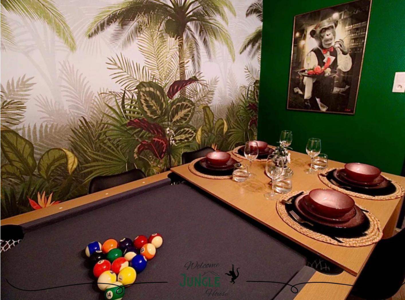 Maison "Jungle House" 90 M2 Billard, Retroprojecteur, Bar A Jeux , Vinyle, Wifi Fibre, Ideal Pro & Famille A Монбрізон Екстер'єр фото